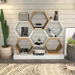 Image of Decorotika Cicek Hexagonal Bookshelf