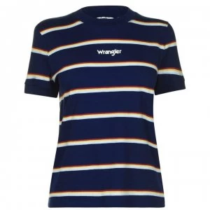 Image of Wrangler 80s T Shirt - Blue Depths
