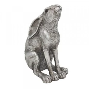 Image of Reflections Silver Hare Gazing Figurine By Leonardo