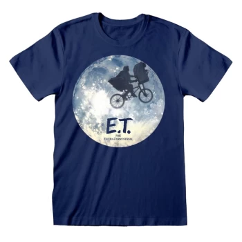 Image of ET - Moon Silhouette Unisex Medium T-Shirt - Blue