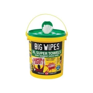 Image of Big Wipes XL Super Towels Cleaning Wipes (Tub 150)