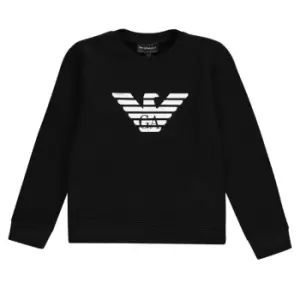 Image of Emporio Armani Eagle Logo Sweater - Black