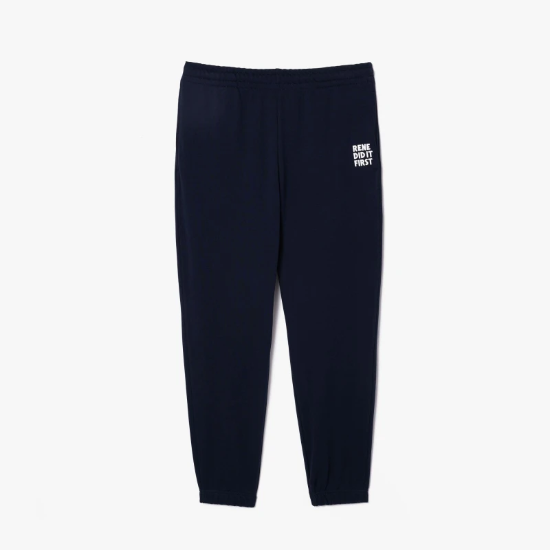 Image of Lacoste Mens Closed Hem Woven Tracksuit Joggers Navy Blue male XL