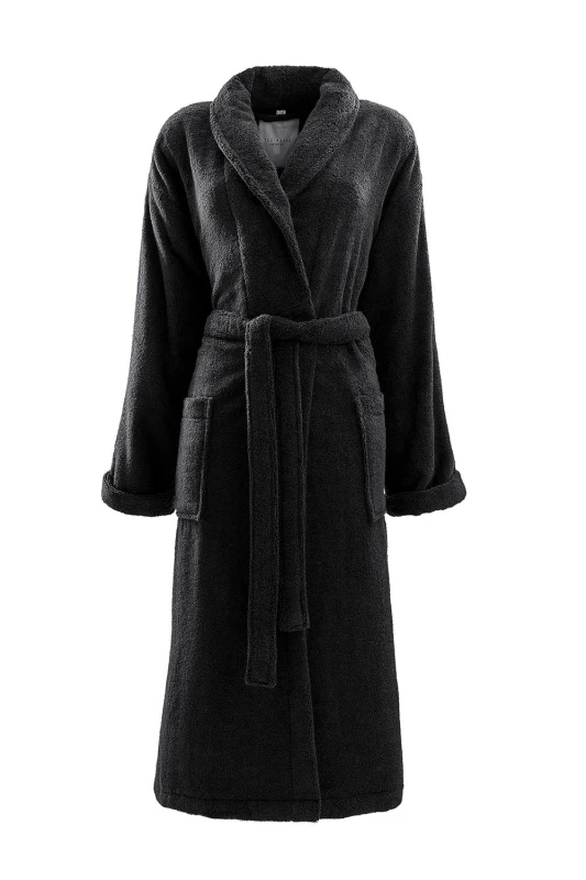 Image of Ted Baker Home Cotton Towel Bathrobe Black unisex L/XL