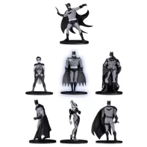 Image of Batman Black & White PVC Minifigure 7-Pack Box Set #2 10 cm