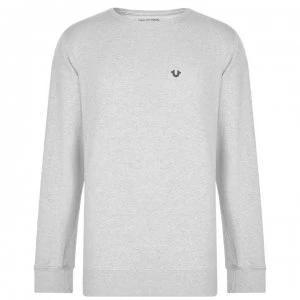 Image of True Religion Metal Logo Sweatshirt - GryBlk SMU 1501