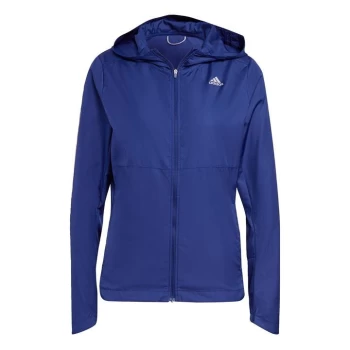 Image of adidas Own the Run Hooded Windbreaker Womens - Victory Blue