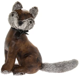 Image of Faux Leather Fox Doorstop By Lesser & Pavey