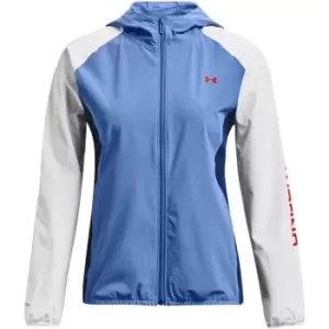 Image of Under Armour Woven Colour Block Hood Jacket Womens - Blue