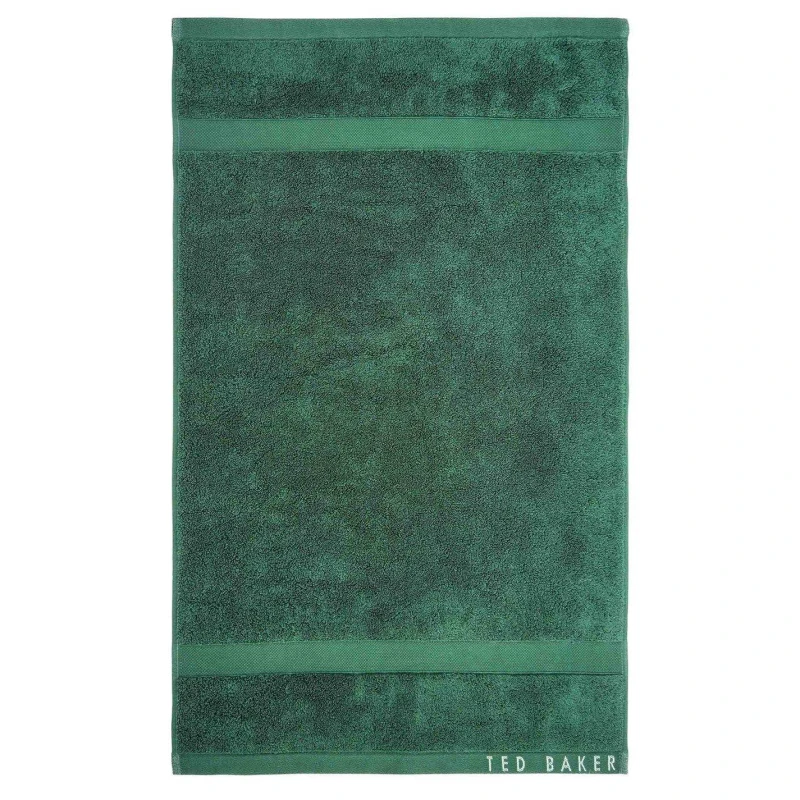 Image of Ted Baker Home Cotton Plain Dye Towel Forest Green unisex Sheet