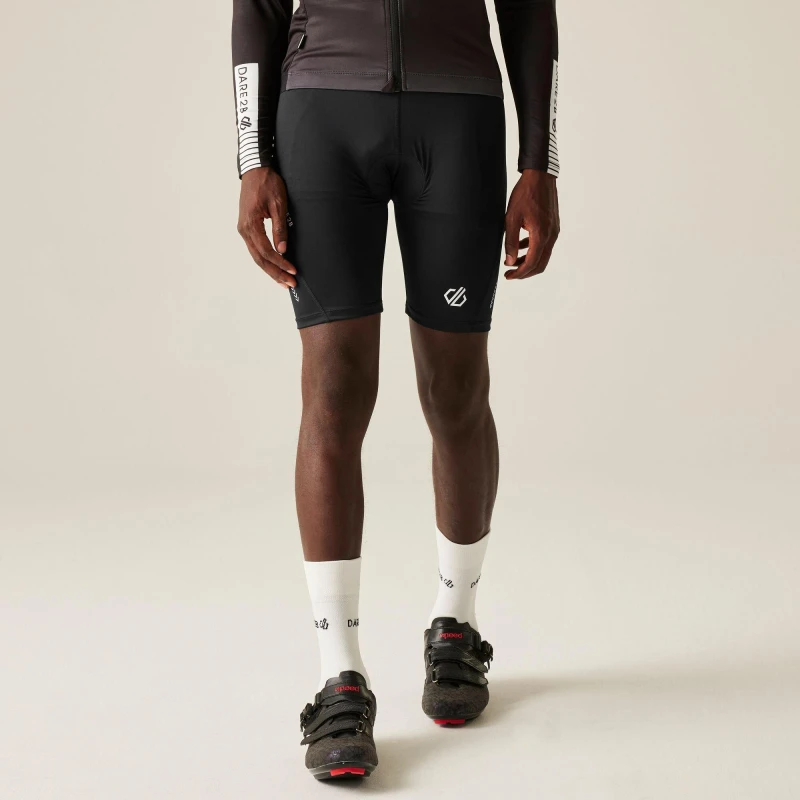 Image of Dare 2b Dare 2b Men 'Bold' Reflective Cycling Shorts in Jet Black Size: large Jet Black L Male 5057538390313