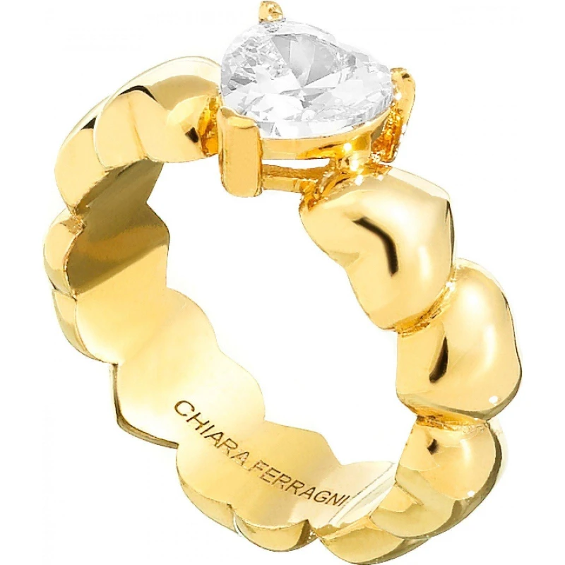 Image of Chiara Ferragni Womens Cuoricino Heart Stackable Stack Rings Multi female 10