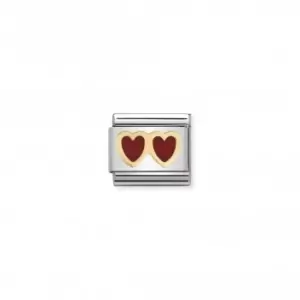 Image of Composable Classic Love Enamel Gold Red DoubleLink 030207/02