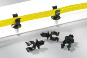Image of HellermannTyton Cable Clamp Black Polyamide Fixing Element, 7mm Max. Bundle