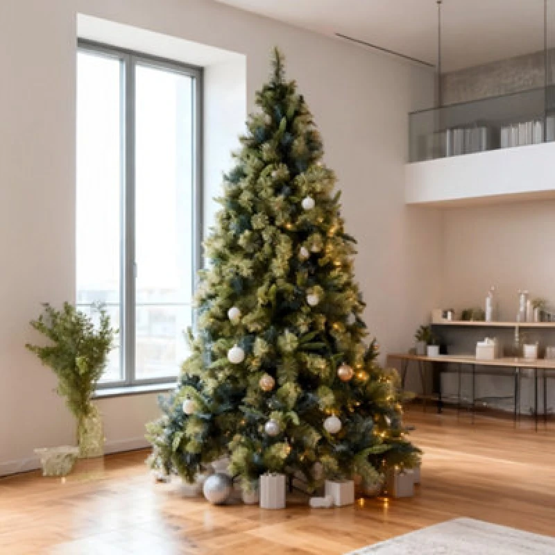 Image of Shatchi 5FT Kentucky Pine Green Pencil Needle Tips Plain Bushy Artificial Christmas Tree Green