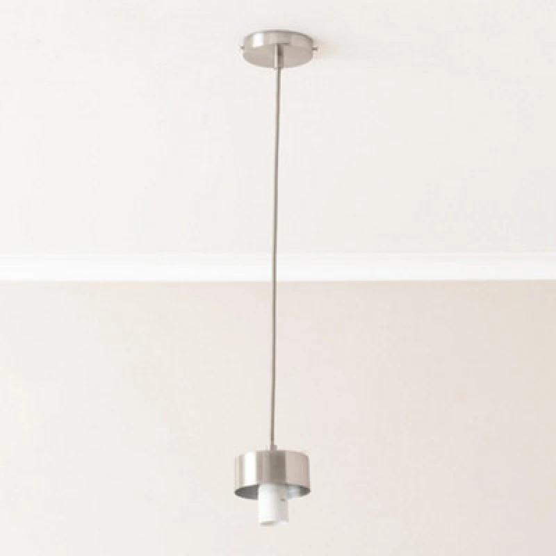 Image of ValueLights ValueLights Brianna Brushed Chrome or Gold Cap Adjustable Pendant Ceiling Light in Silver Silver One Size Unisex 5016529272762
