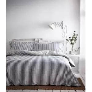 Image of The Linen Yard Hebden Duvet Cover Set (Single) (Blue/Grey/Natural) - Blue/Grey/Natural