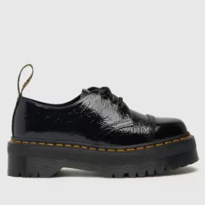 Image of Dr Martens Black 1461 Quad Distressed Flat Shoes