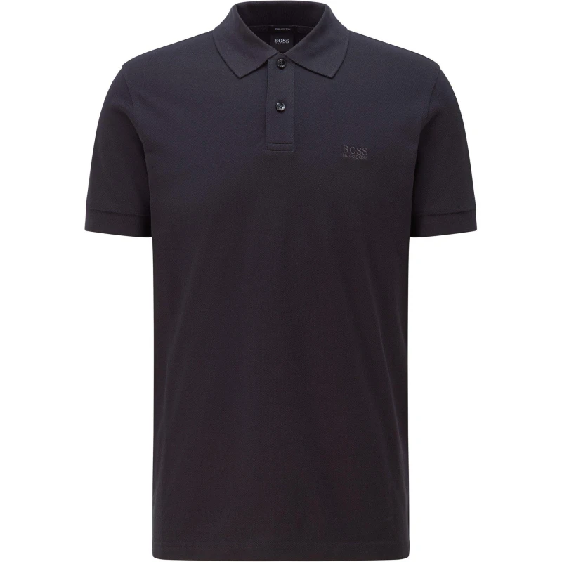 Image of Boss Mens Firenze Short Sleeve Polo Shirt Dark Blue male S