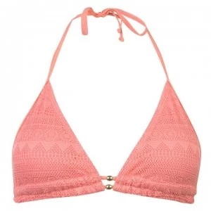 Image of SoulCal Lace Triangle Bikini Top Ladies - Coral