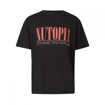 Image of AllSaints Ninety Short Sleeve Crew - Jet Black