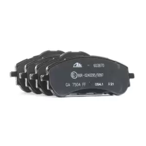 Image of ATE Brake pad set OPEL,PEUGEOT,CITROEN 13.0460-3870.2 1610428780,1647860280,1678168180 1610428780,1678168180,1610428780,1647860280,1678168180