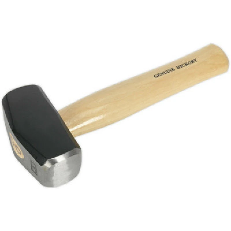 Image of Loops 4lb Club Hammer with Hickory Wooden Shaft - Drop Forged Carbon Steel Head Metallics