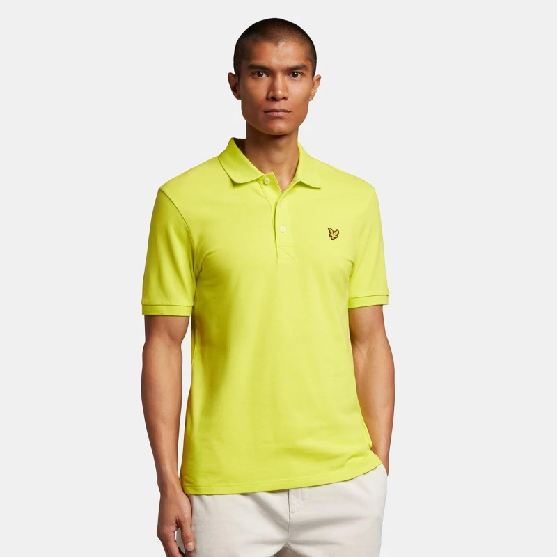 Image of Lyle and Scott Plain Polo Shirt Yellow male S