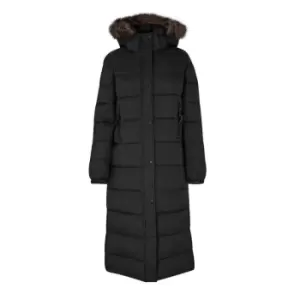 Image of Superdry Longline Padded Puffer Coat - Black