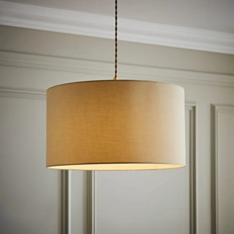 Image of MINISUN Ceiling Light Shade Lampshade Drum Pendant Easy Fit Small Medium Large Lighting - Large - Natural 26246