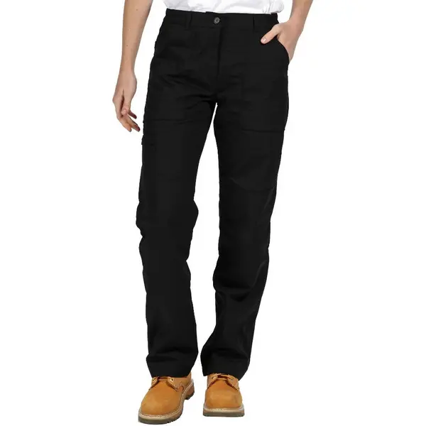 Image of Regatta Professional Womens/Ladies Wms Action II Reinforced Trousers 16R - Waist 33', Inside Leg 29' BLACK TRJ334-800-16R