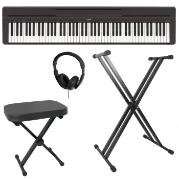 Image of Yamaha P-45B Compact Series Digital Piano Bundle - Black
