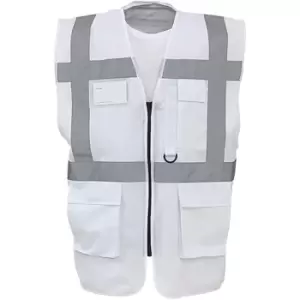 Image of Yoko Hi-Vis Premium Executive/Manager Waistcoat / Jacket (Pack of 2) (M) (White) - White