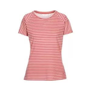 Image of Trespass Womens/Ladies Ani T-Shirt (S) (Rhubarb Red Stripe)