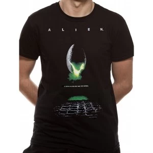 Image of Alien - Unisex Medium Poster T-Shirt (Black)