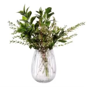 Image of Fluted Glass Vase Clear