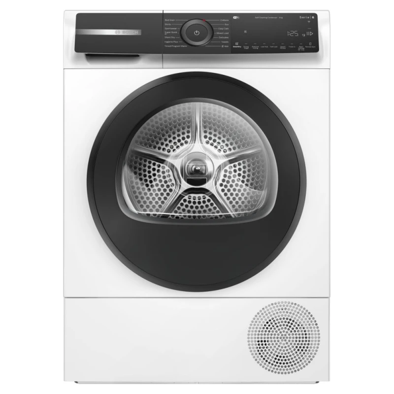 Image of Bosch Series 6 WQH246D9GB 9Kg Heat Pump Tumble Dryer - White - A+++ Rated
