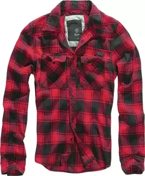 Image of Brandit Check Shirt, black-red, Size S, black-red, Size S