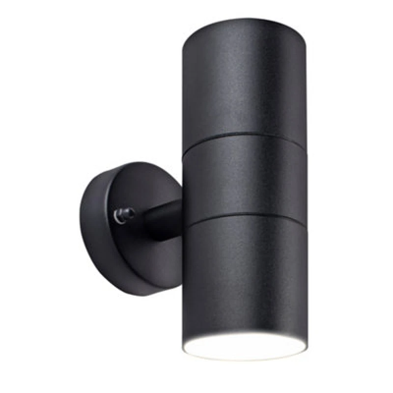 Image of Luceco Azurar Up/down Ip44 Gu10 Wall Light Black