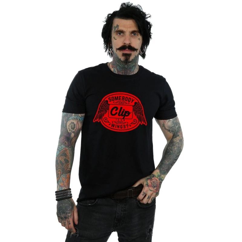 Image of Supernatural Supernatural Men Clip Your Wings T-Shirt in Black Size: Small Black S Male 5057972335598