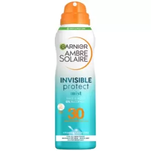 Image of Garnier Ambre Solaire Invisible Protect Mist Transparent SPF30 Sun Cream Spray 200ml