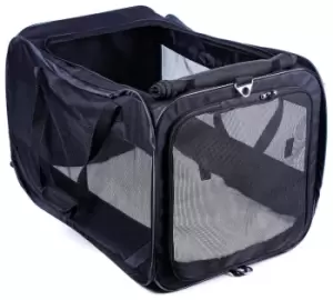 Image of Streetwize Deluxe Collapsible Pet Car Kennel - Black