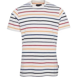 Image of Barbour Mens Summer Stripe Tee Ecru Medium