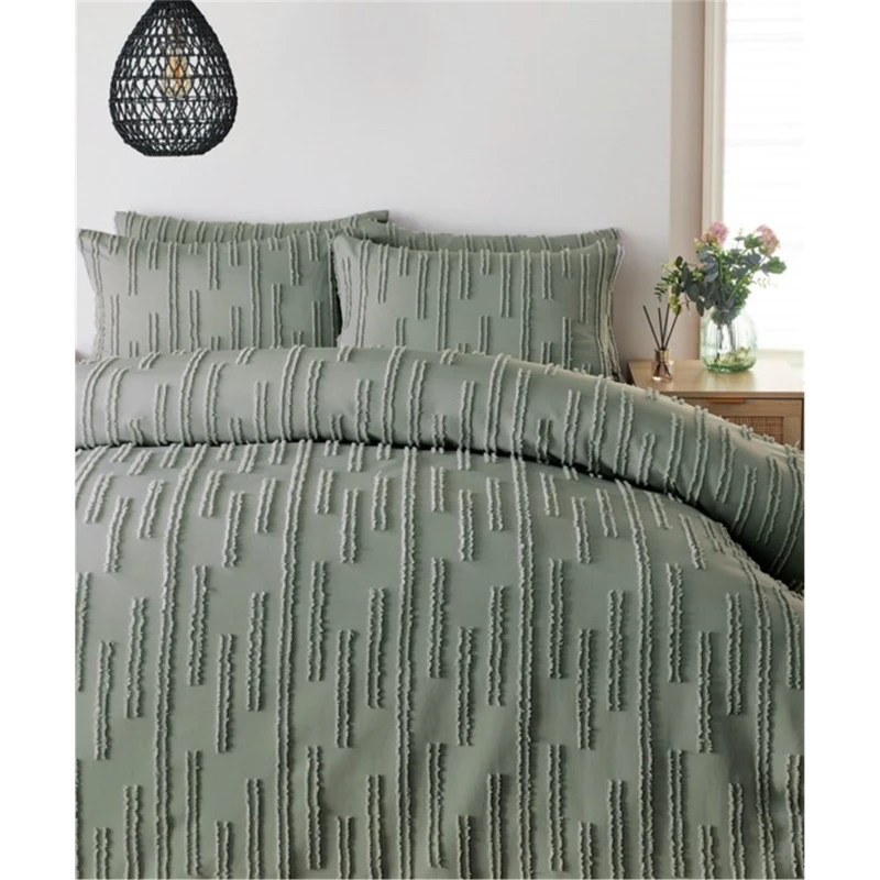 Image of Homelife Ezra Duvet Set - Green Green Single