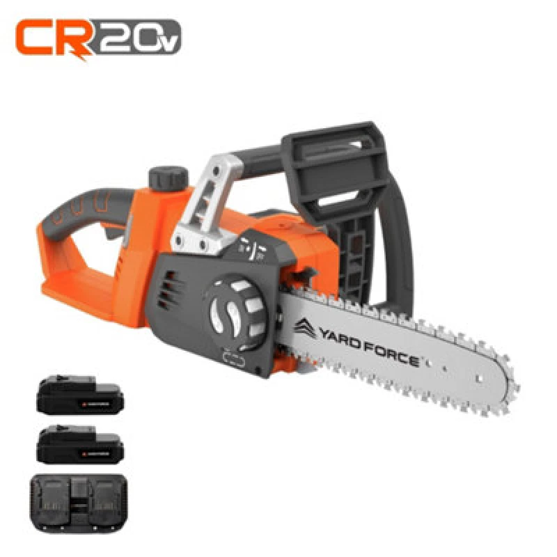 Image of Yard Force 35Cm Cordless Chainsaw With Oregon Bar - 2 X 20V 4Ah Lithium-Ion Battery & Charger - Ls C35 Orange WXAG6 Unisex