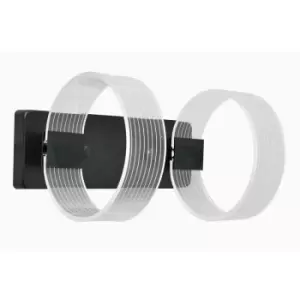 Image of Helam Lighting - Helam Alicante Integrated LED Wall Lamp Black 26cm