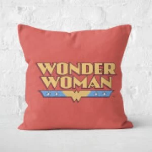Image of DC Cushions Retro Wonder Woman DC 40x40cm Square Cushion - 40x40cm - Soft Touch