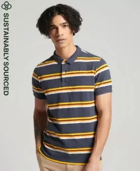 Image of Superdry Organic Cotton Vintage Stripe Polo Shirt
