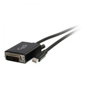 Image of C2G 2m Mini DisplayPort Male to Single Link DVI-D Male Adapter Cable - Black