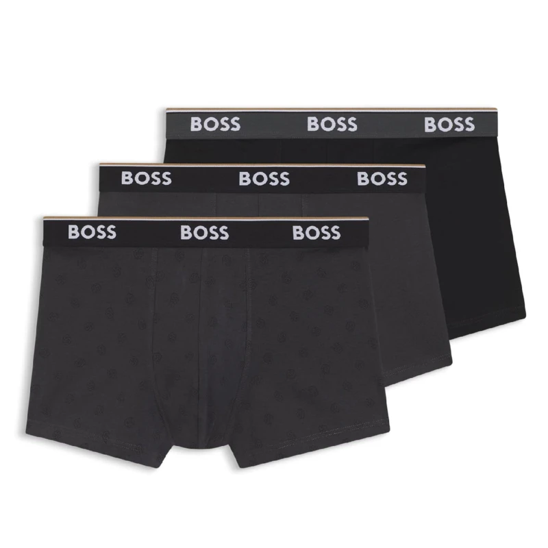 Image of Boss 3 Pack of Power Design Trunks Multi Colour male 2XL